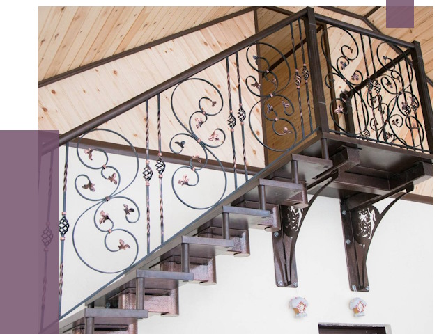 Кованые лестницы в Канаше от 80122 руб. под ключ
