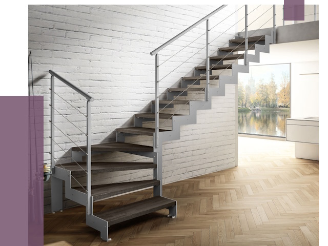 Г-образные лестницы под ключ в Канаше от 37236 руб. | ПРОЛЁТ-Кна