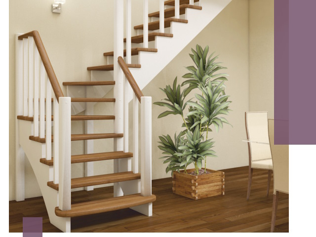 Г-образные лестницы под ключ в Канаше — изготовление и монтаж