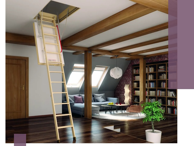 Чердачные лестницы под ключ в Канаше: изготовление и монтаж