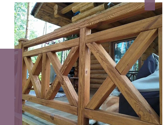 Деревянные перила под ключ в Канаше от 7704 руб. 