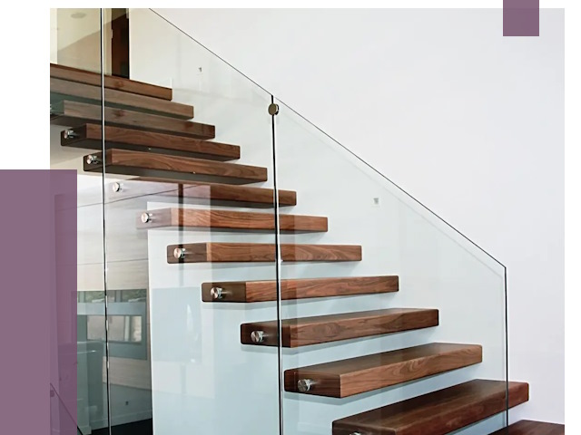 Стеклянные перила для лестницы в Канаше от 14894 руб.