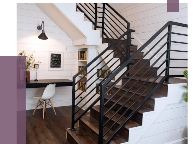 Перила для лестницы в доме в Канаше от 7447 руб. — ПРОЛЁТ-Кна