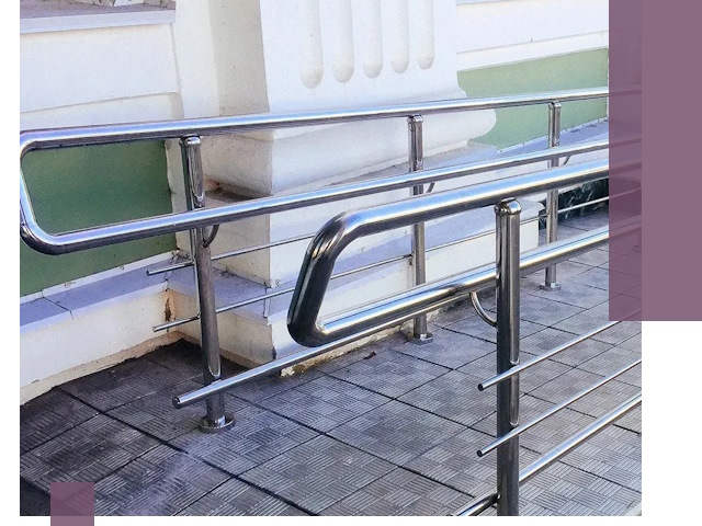 Ограждения пандусов из металла и нержавейки в Канаше