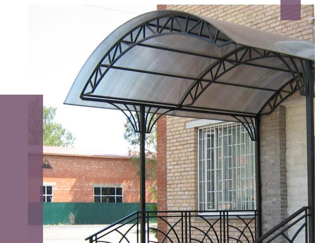 Металлические навесы и козырьки в Канаше от 12840 руб.