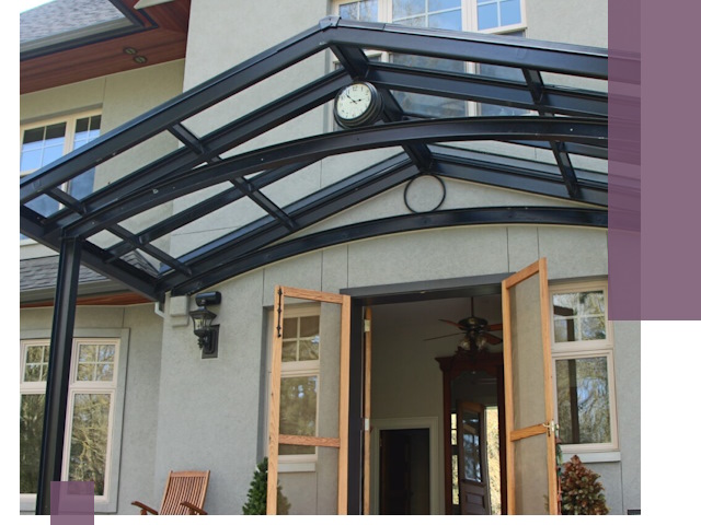 Изготовление и монтаж навесов и козырьков в Канаше