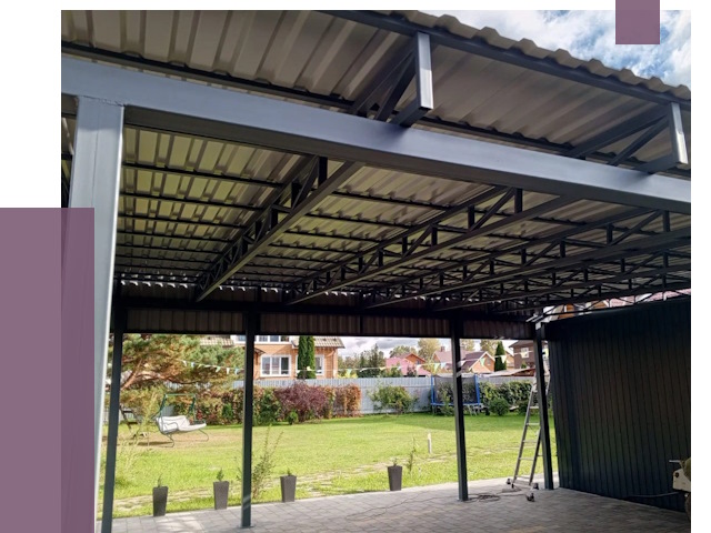 Монтаж навесов в Канаше от 7396 руб. — установка навеса | ПРОЛЁТ-Кна