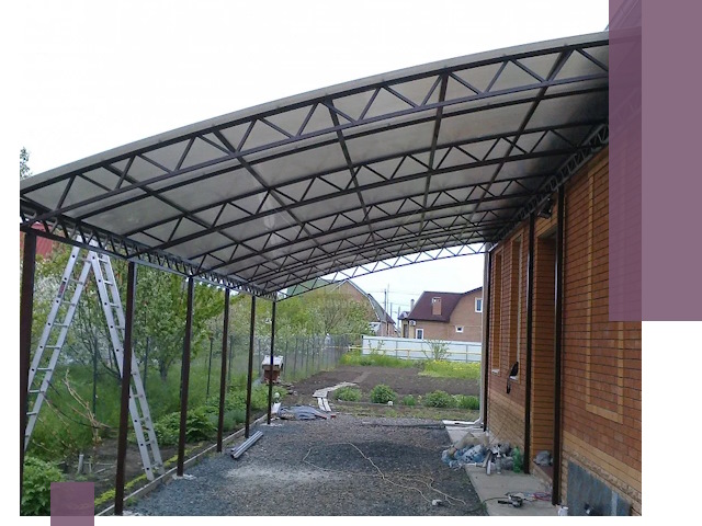 Профессиональный монтаж навесов под ключ в Канаше