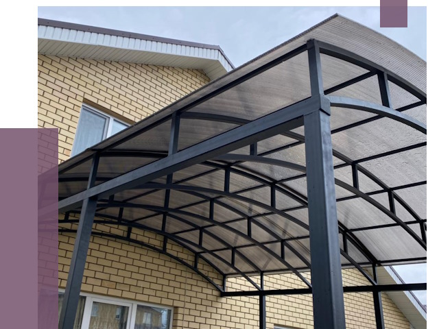 Монтаж козырьков в Канаше от 11556 руб. | ПРОЛЁТ-Кна