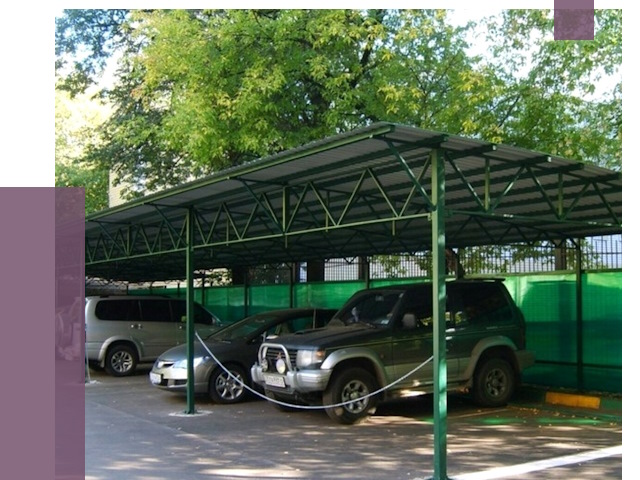 Навесы для парковки в Канаше от 80635 руб. заказать | ПРОЛЁТ-Кна