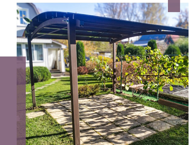 Навесы для дачи в Канаше от 12789 руб. под ключ — ПРОЛЁТ-Кна