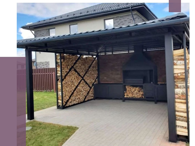 Навесы для барбекю в Канаше от 12789 руб. под ключ | ПРОЛЁТ-Кна