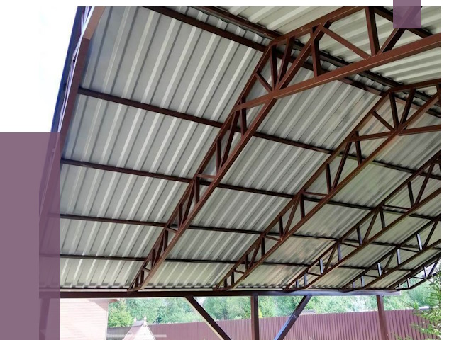 Навесы из профнастила в Канаше от 7396 руб. | ПРОЛЁТ-Кна