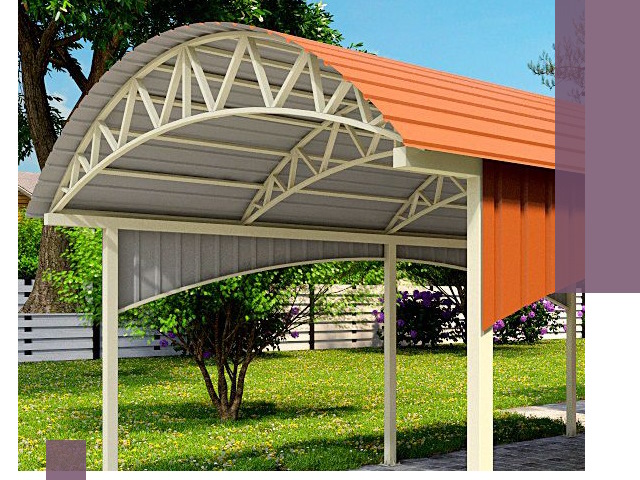 Навесы из профнастила под ключ в Канаше — установка и монтаж