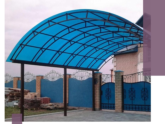 Арочные навесы под ключ в Канаше — изготовление и монтаж