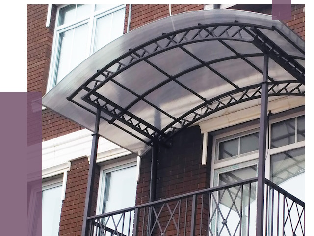 Козырьки над балконом в Канаше от 8680 руб. | ПРОЛЁТ-Кна