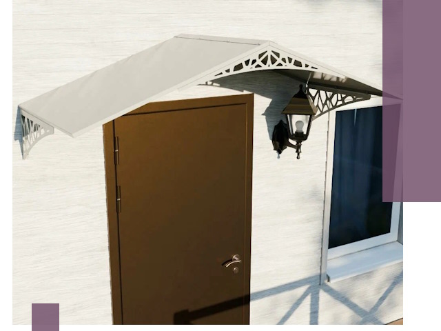 Металлические козырьки на входы и террасы в Канаше