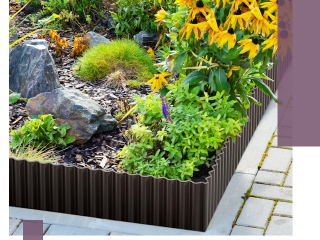 Металлические бордюры для клумб в Канаше — производство и монтаж